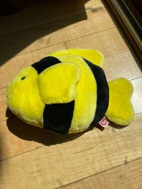 Ty Yellow & Black Plush Fish Toy